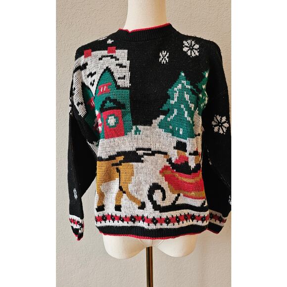 VTG Sweetbriar Womens Snowflakes Christmas Holiday Pullover Sweater Size M Multi - Picture 1 of 5